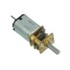 micro DC gear motor on white background