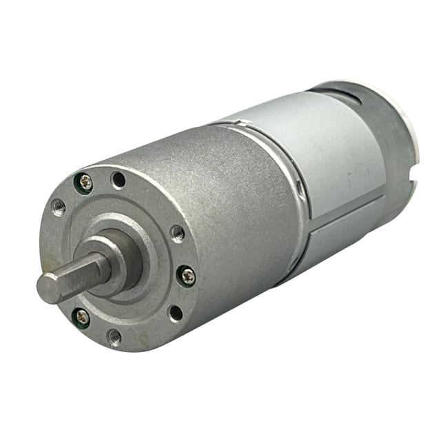 MOT-RA37GM12V330R_640px Small industrial electric motor on white background.