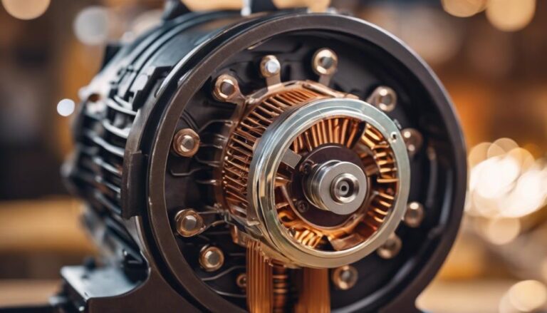 Close-up of an electric motor's internal components