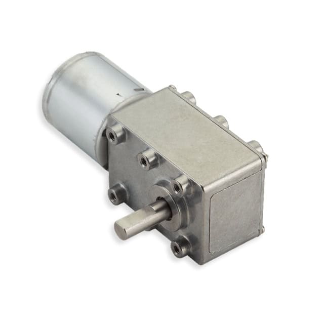 small bldc worm gear motor on white background