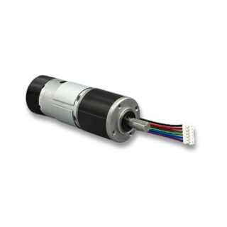 DC gearmotor with encoder cable connector.