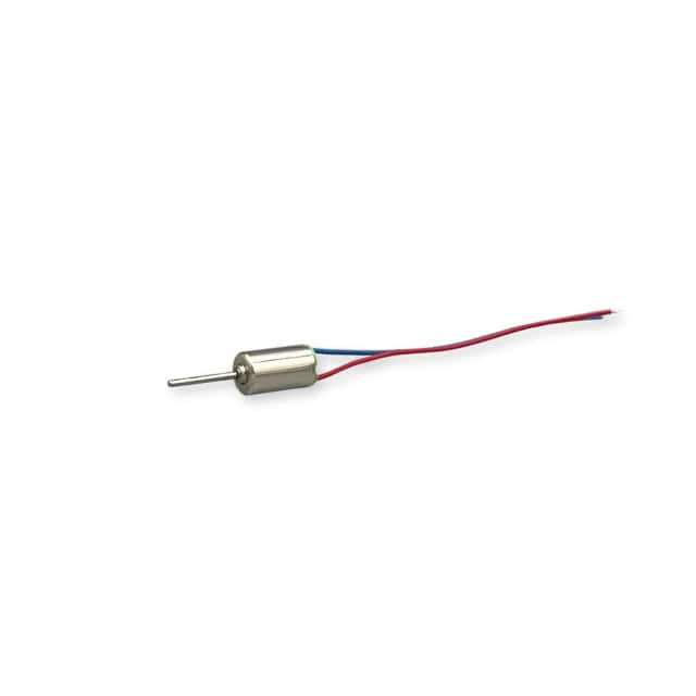Small cylindrical motor with lead wires