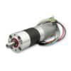 Electric motor with encoder, lead wires and planetary gear assembly.
