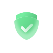 Shield icon with a check mark for security