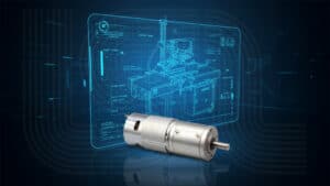 Illustration of a motor and blueprint technology.