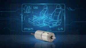 Electric motor for car seat adjustment technology.